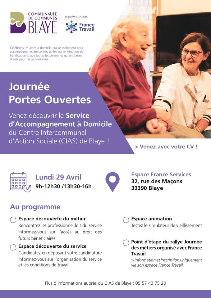 Affiche Journée Portes Ouvertes SAAD CIAS BLAYE 29 AVRIL DE 9H 12H30 13H30 16H page 0001